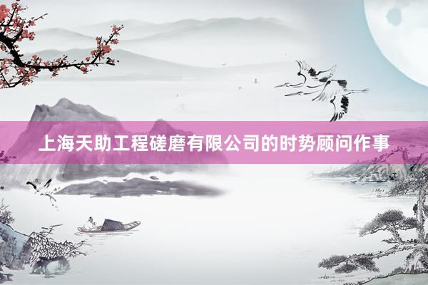上海天助工程磋磨有限公司的时势顾问作事